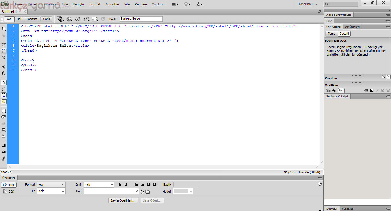 Adobe Dreamweaver CS6 Türkçe yama 1. ekran görüntüsü