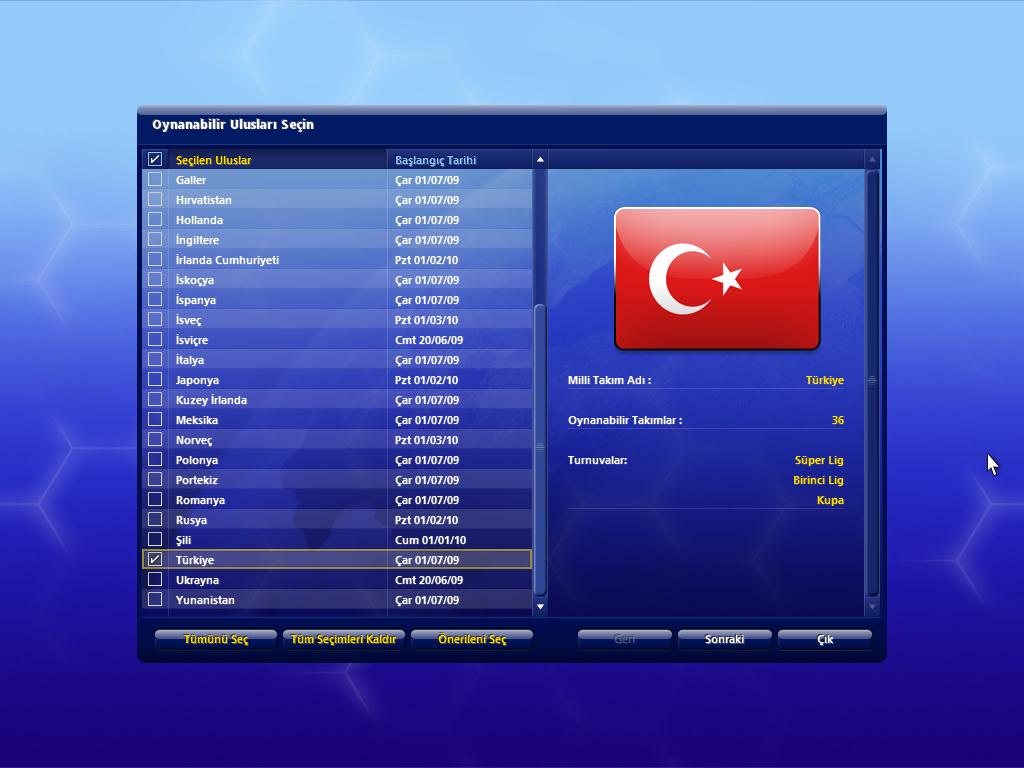 Championship Manager 2010 Türkçe yama 1. ekran görüntüsü