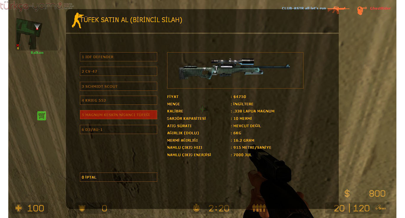 Counter Strike Source Türkçe yama 3. ekran görüntüsü