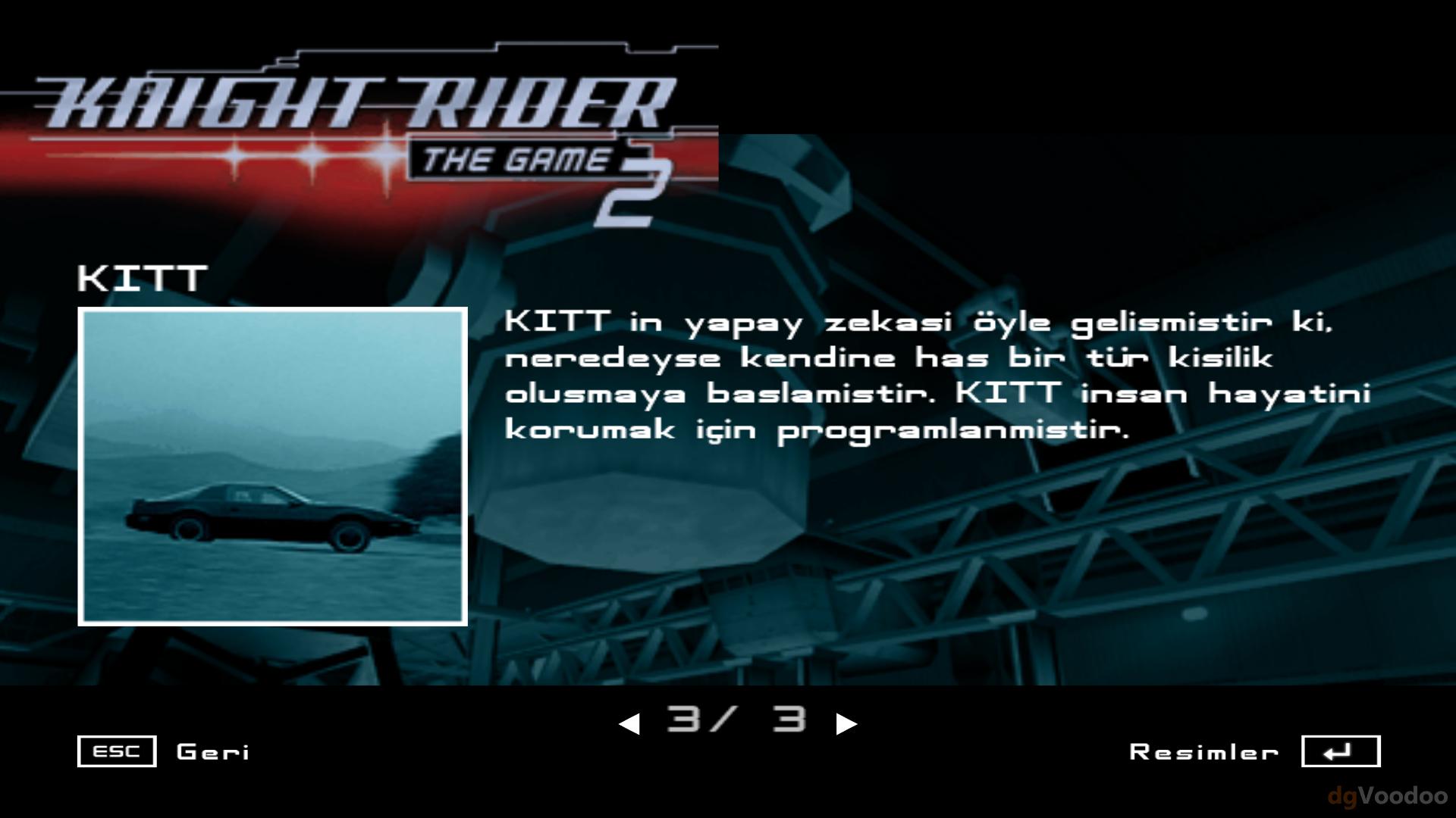 Knight Rider 2: The Game Türkçe yama 2. ekran görüntüsü