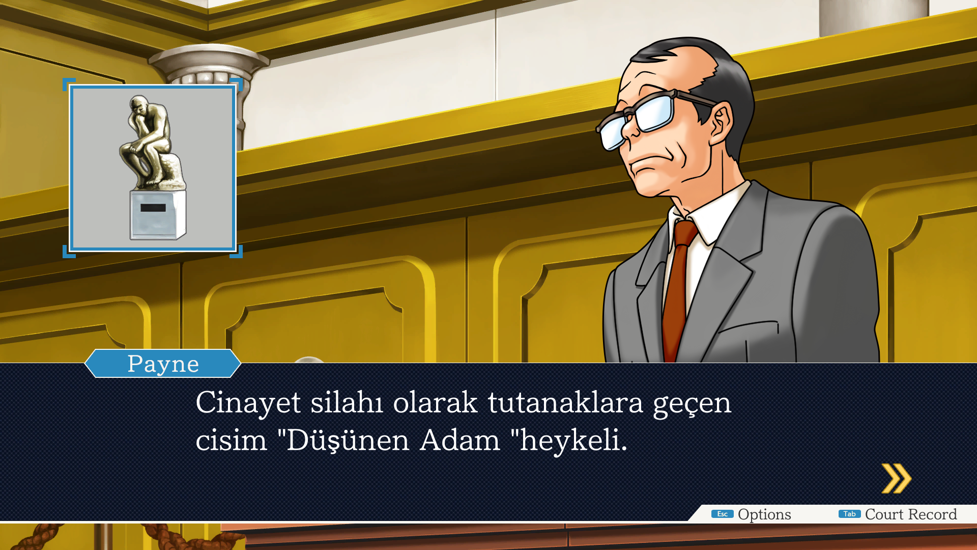 Phoenix Wright: Ace Attorney Trilogy – The First Turnabout Episode 1 Türkçe yama 3. ekran görüntüsü