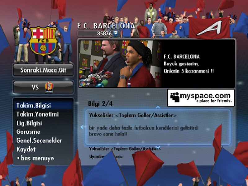 Pro Evolution Soccer 2008 Türkçe yama 1. ekran görüntüsü