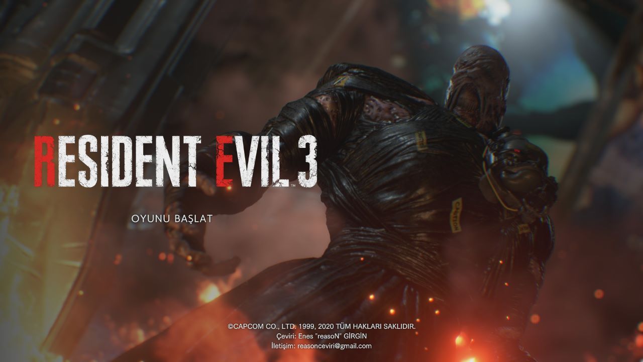 Resident Evil 3 Remake Türkçe yama 1. ekran görüntüsü