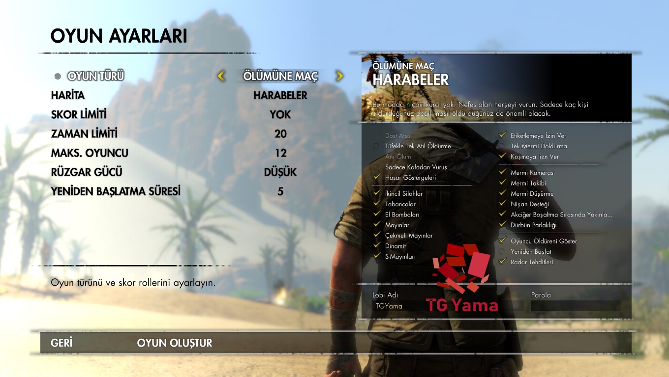 Sniper Elite 3 Türkçe yama 4. ekran görüntüsü